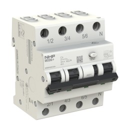 10A MOD6+ RCBO 6Ka 30mA 3P+N A