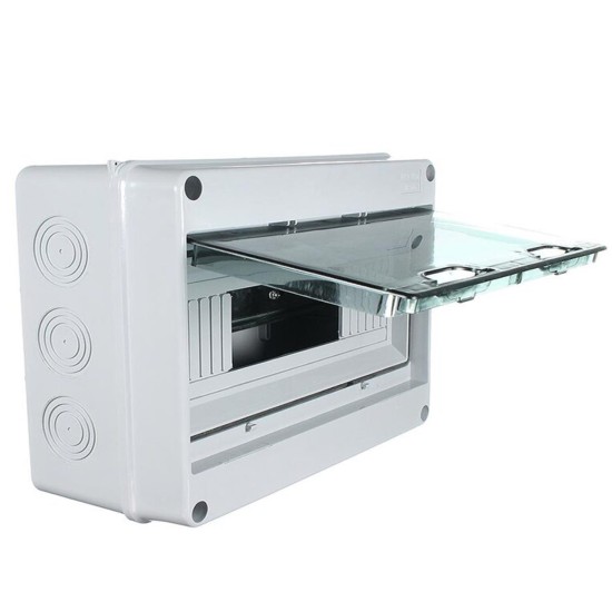 Tesla 12 Pole Plastic Distribution Board IP65 Weatherproof