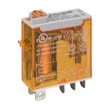 Finder 46 Series Miniature Relay 16A 1 CO 240V AC Coil with PB plus LED plus Mech. Indicator
