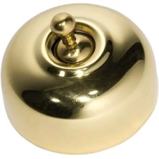 Clipsal Polished Brass Switch, Shallow, 53mm Clipsal Polished Brass Switch, Shallow, 53mm