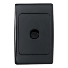 Clipsal 2000 Series Flush Switch, 1 Gang, 250VAC, 10A, Standard, Vertical, Black
