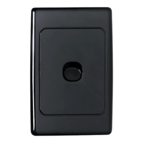Clipsal 2000 Series Flush Switch, 1 Gang, 250VAC, 10A, Standard, Vertical, Black