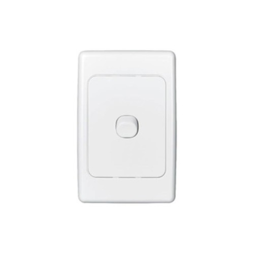 Clipsal 2000 Series Flush Switch, 1 Gang, 250VAC, 10A, Standard, Vertical, White Electric