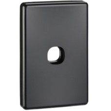 Clipsal 2000 Series Flush Surround and Grid Plate, 1 Gang, Vertical/Horizontal Mount, Standard PTN, Black