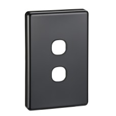 Clipsal 2000 Series Flush Surround and Grid Plate, 2 Gang, Vertical/Horizontal Mount ,Black Clipsal 2000 Series Flush Surround and Grid Plate, 2 Gang, Vertical/Horizontal Mount ,Black
