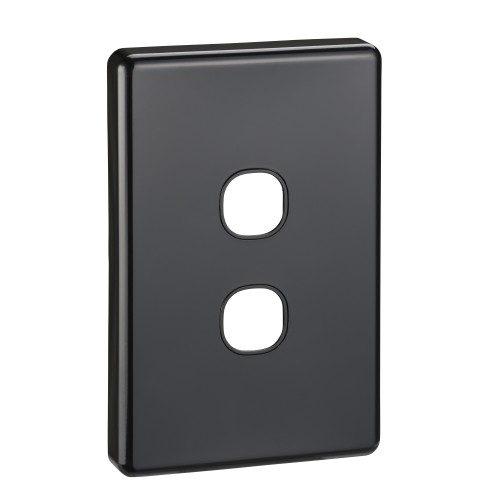 Clipsal 2000 Series Flush Surround and Grid Plate, 2 Gang, Vertical/Horizontal Mount ,Black Clipsal 2000 Series Flush Surround and Grid Plate, 2 Gang, Vertical/Horizontal Mount ,Black