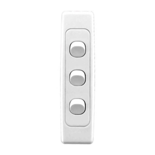 Clipsal 2000 Series Flush SwitchesArchitrave Size, Switch 3 Gang, 250V, 10A, White Electric Clipsal 2000 Series Flush SwitchesArchitrave Size, Switch 3 Gang, 250V, 10A, White Electric