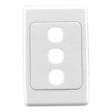 Clipsal Surrounds and Grids, Horizontal and Vertical Mount, 3 Gang, White Electric Clipsal Surrounds and Grids, Horizontal and Vertical Mount, 3 Gang, White Electric