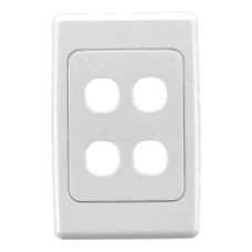 Clipsal Surrounds and Grids, Horizontal and Vertical Mount, 4 Gang, White Electric Clipsal Surrounds and Grids, Horizontal and Vertical Mount, 4 Gang, White Electric