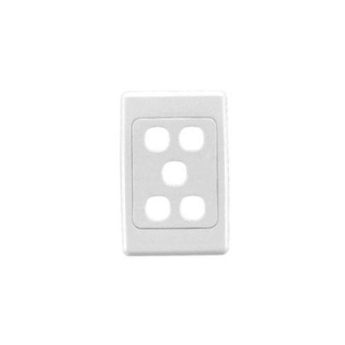 Clipsal Surrounds and Grids, Horizontal and Vertical Mount, 5 Gang, White Electric Clipsal Surrounds and Grids, Horizontal and Vertical Mount, 5 Gang, White Electric