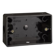 Clipsal Mounting Box with 20 mm End Entries, Black Clipsal Mounting Box with 20 mm End Entries, Black