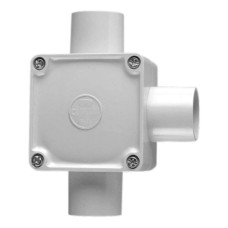 Clipsal Junction Box Square, PVC32mm Entries, 3 Way, Grey Clipsal Junction Box Square, PVC32mm Entries, 3 Way, Grey