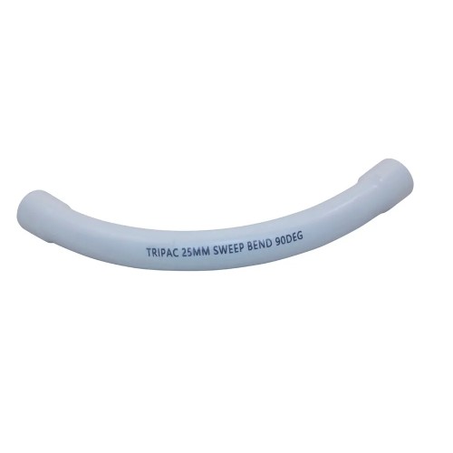 FITTING SWEEP BEND 90DEG COMM 25MM WHITE FITTING SWEEP BEND 90DEG COMM 25MM WHITE