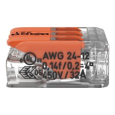3-Way WAGO 4mm Connector - 50pcs 3-Way WAGO 4mm Connector - 50pcs