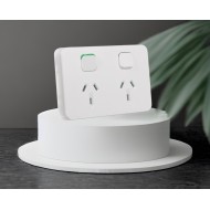 ICONIC 10A Double GPO V/White