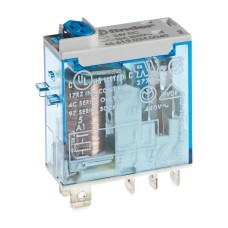 Finder 46 Series Miniature Industrial Relay 16A 1 CO 24V DC Coil with PB plus LED plus MI