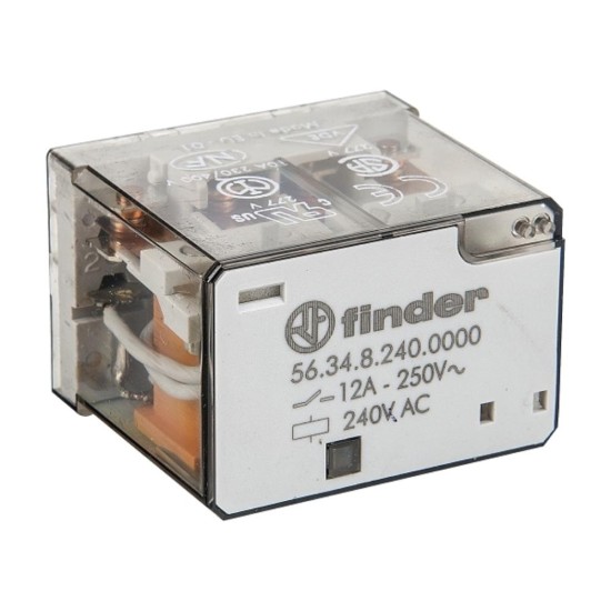 Finder 56 Series Miniature Power Relay 12A 4CO 240V AC Coil Finder 56 Series Miniature Power Relay 12A 4CO 240V AC Coil