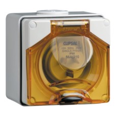 Clipsal - 56 Series Appliance Inlet IP66, 250V 10A - 3 Flat Pins, Grey Clipsal - 56 Series Appliance Inlet IP66, 250V 10A - 3 Flat Pins, Grey