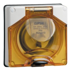 Clipsal - 56 Series Socket Appliance Inlet Ip56 3 PIN 10A Less Enclosure, Grey Clipsal - 56 Series Socket Appliance Inlet Ip56 3 PIN 10A Less Enclosure, Grey