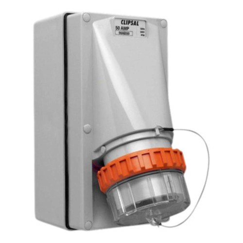 Clipsal - 56 Series Appliance Inlet 5 Round PIN, 50A, 500V, IP66, Grey Clipsal - 56 Series Appliance Inlet 5 Round PIN, 50A, 500V, IP66, Grey
