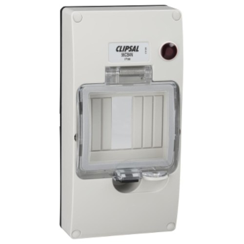 Clipsal - 56 Series Mounting Cover Kit 4 Module, with 240/415V Neon, Grey Clipsal - 56 Series Mounting Cover Kit 4 Module, with 240/415V Neon, Grey