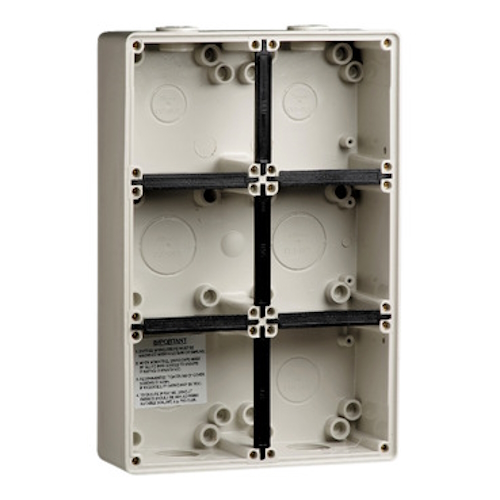 Clipsal - 56 Series, Mounting Enclosure, 6 Gang, Grey Clipsal - 56 Series, Mounting Enclosure, 6 Gang, Grey