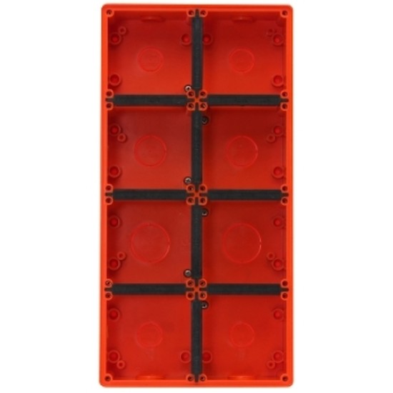 Clipsal - 56 Series, Mounting Enclosure, 8 Gang, Resistant Orange