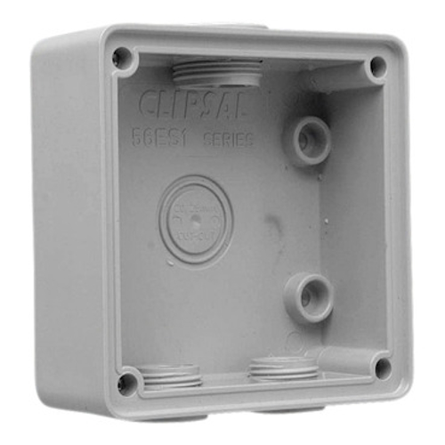 Clipsal - 56 Series, Mounting Back Box, Shallow, 1 Gang, Grey Clipsal - 56 Series, Mounting Back Box, Shallow, 1 Gang, Grey