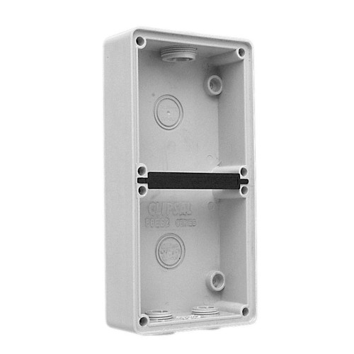 Clipsal - 56 Series, Mounting Back Box, Shallow, 2 Gang, Grey Clipsal - 56 Series, Mounting Back Box, Shallow, 2 Gang, Grey