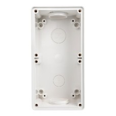 Clipsal - 56 Series, Mounting Back Box, Shallow, 2 Gang, Resistant White Clipsal - 56 Series, Mounting Back Box, Shallow, 2 Gang, Resistant White