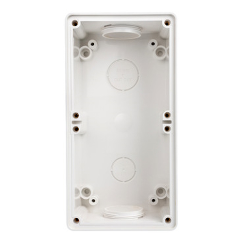 Clipsal - 56 Series, Mounting Back Box, Shallow, 2 Gang, Resistant White Clipsal - 56 Series, Mounting Back Box, Shallow, 2 Gang, Resistant White