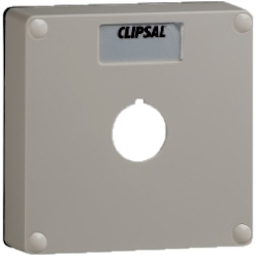 Clipsal - 56 Series, Lid, 1 Gang with 1 X 22mm Diameter Aperture, Chemical Grey Clipsal - 56 Series, Lid, 1 Gang with 1 X 22mm Diameter Aperture, Chemical Grey