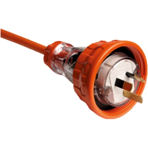 Clipsal - 56 Series, Plug Top, Straight, 3 Flat PIN, 10A, 250V, IP66, Electric Orange Clipsal - 56 Series, Plug Top, Straight, 3 Flat PIN, 10A, 250V, IP66, Electric Orange