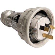 Clipsal - 56 Series, Plug Top, Straight, 3 Flat PIN, 10A, 250V, IP66, Grey