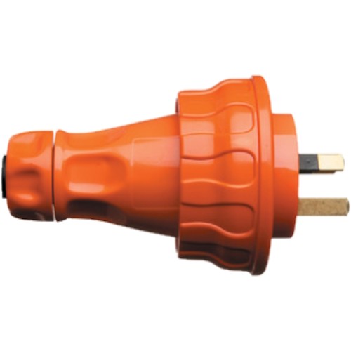 Clipsal - 56 Series, Plug Top, Straight, 3 Flat PIN, 10A, 250V, IP66, Resistant Orange Clipsal - 56 Series, Plug Top, Straight, 3 Flat PIN, 10A, 250V, IP66, Resistant Orange