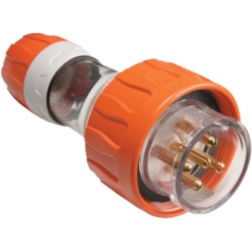 Clipsal - 56 Series, Straight Plugs - IP66, 500V 20A - 5 Round Pins, Electric Orange Clipsal - 56 Series, Straight Plugs - IP66, 500V 20A - 5 Round Pins, Electric Orange