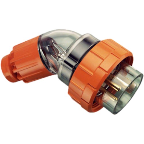 Clipsal - 56 Series, Angle Plugs - IP66, 250V 20A - 3 Round Pins, Electric Orange Clipsal - 56 Series, Angle Plugs - IP66, 250V 20A - 3 Round Pins, Electric Orange