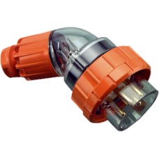 Clipsal - 56 Series, Angle Plugs - IP66, 500V 10A - 4 Round Pins, Electric Orange Clipsal - 56 Series, Angle Plugs - IP66, 500V 10A - 4 Round Pins, Electric Orange
