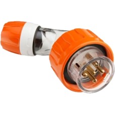 Clipsal - 56 Series, Angle Plugs - IP66, 500V 20A - 5 Round Pins, Electric Orange Clipsal - 56 Series, Angle Plugs - IP66, 500V 20A - 5 Round Pins, Electric Orange