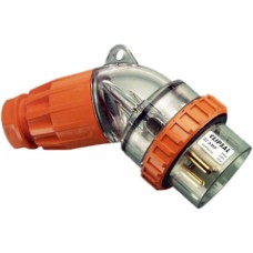 Clipsal - 56 Series, Angle Plugs - IP66, 500V 32A - 5 Round Pins, Electric Orange Clipsal - 56 Series, Angle Plugs - IP66, 500V 32A - 5 Round Pins, Electric Orange