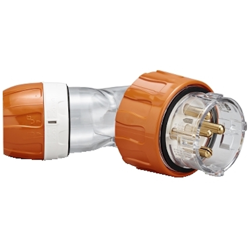 Clipsal - 56 Series, Angle Plugs - IP66, 500V 50A - 5 Round Pins, Electric Orange Clipsal - 56 Series, Angle Plugs - IP66, 500V 50A - 5 Round Pins, Electric Orange