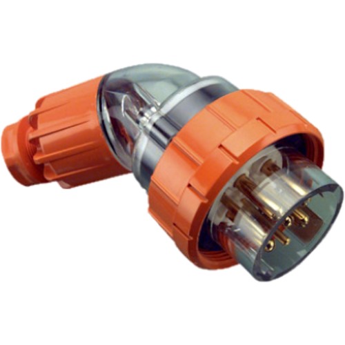 Clipsal - 56 Series, Angle Plugs - IP66, 500V 10A - 7 Round Pins, Electric Orange Clipsal - 56 Series, Angle Plugs - IP66, 500V 10A - 7 Round Pins, Electric Orange