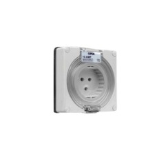 Clipsal - 56 Series Socket Inlet Surface 3 PIN 10A Less Enclosure, Grey Clipsal - 56 Series Socket Inlet Surface 3 PIN 10A Less Enclosure, Grey