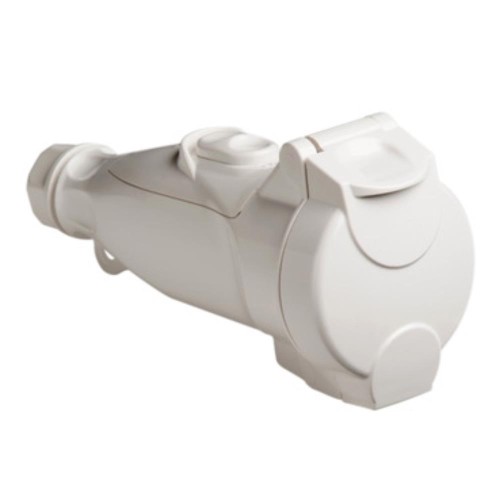Clipsal - 56 Series Pendant Outlet 250V, 10A, 3 Flat PIN, 2 Pole, Resistant White Electric Clipsal - 56 Series Pendant Outlet 250V, 10A, 3 Flat PIN, 2 Pole, Resistant White Electric