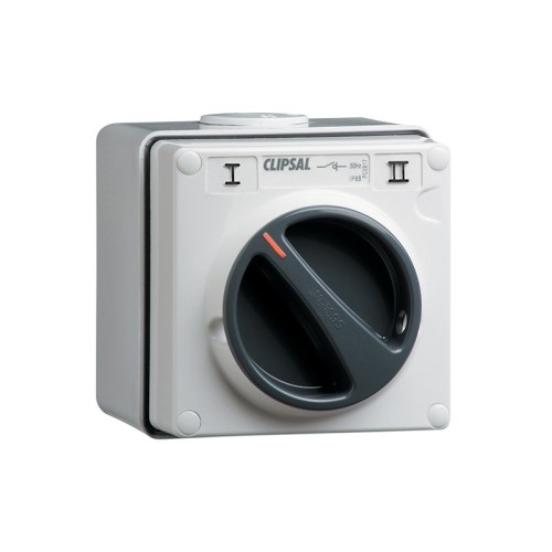 Clipsal - 56 Series, Surface Switch, 1 Gang, 2-Way, 250VAC, 15A, Grey Clipsal - 56 Series, Surface Switch, 1 Gang, 2-Way, 250VAC, 15A, Grey