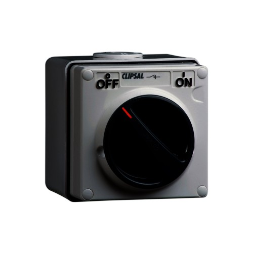 Clipsal - 56 Series, Surface Switch, 1 Gang, 250VAC, 20A, Woolworths Grey Clipsal - 56 Series, Surface Switch, 1 Gang, 250VAC, 20A, Woolworths Grey