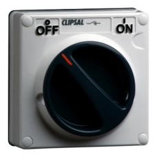 Clipsal - 56 Series, Surface Switch, PVC IP66 1 Gang 32A Less Enclosure, Grey Clipsal - 56 Series, Surface Switch, PVC IP66 1 Gang 32A Less Enclosure, Grey