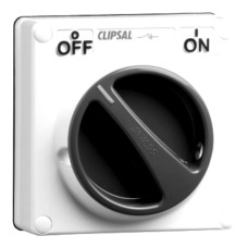 Clipsal - 56 Series Surface Switch IP66 1 Gang 3 Pole 10A Less Enclosure Resistant White Clipsal - 56 Series Surface Switch IP66 1 Gang 3 Pole 10A Less Enclosure Resistant White