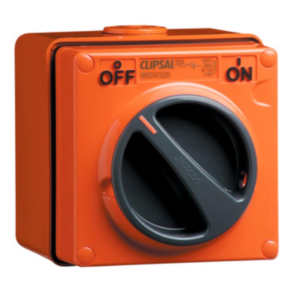 56SW320-RO SWITCH SURF PVC IP66 1G 3P 20A ( 1)