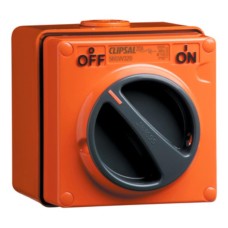 Clipsal - 56 Series Surface Switch 1 Gang, 3 Pole, 500VAC, 20A Resistant Orange Clipsal - 56 Series Surface Switch 1 Gang, 3 Pole, 500VAC, 20A Resistant Orange